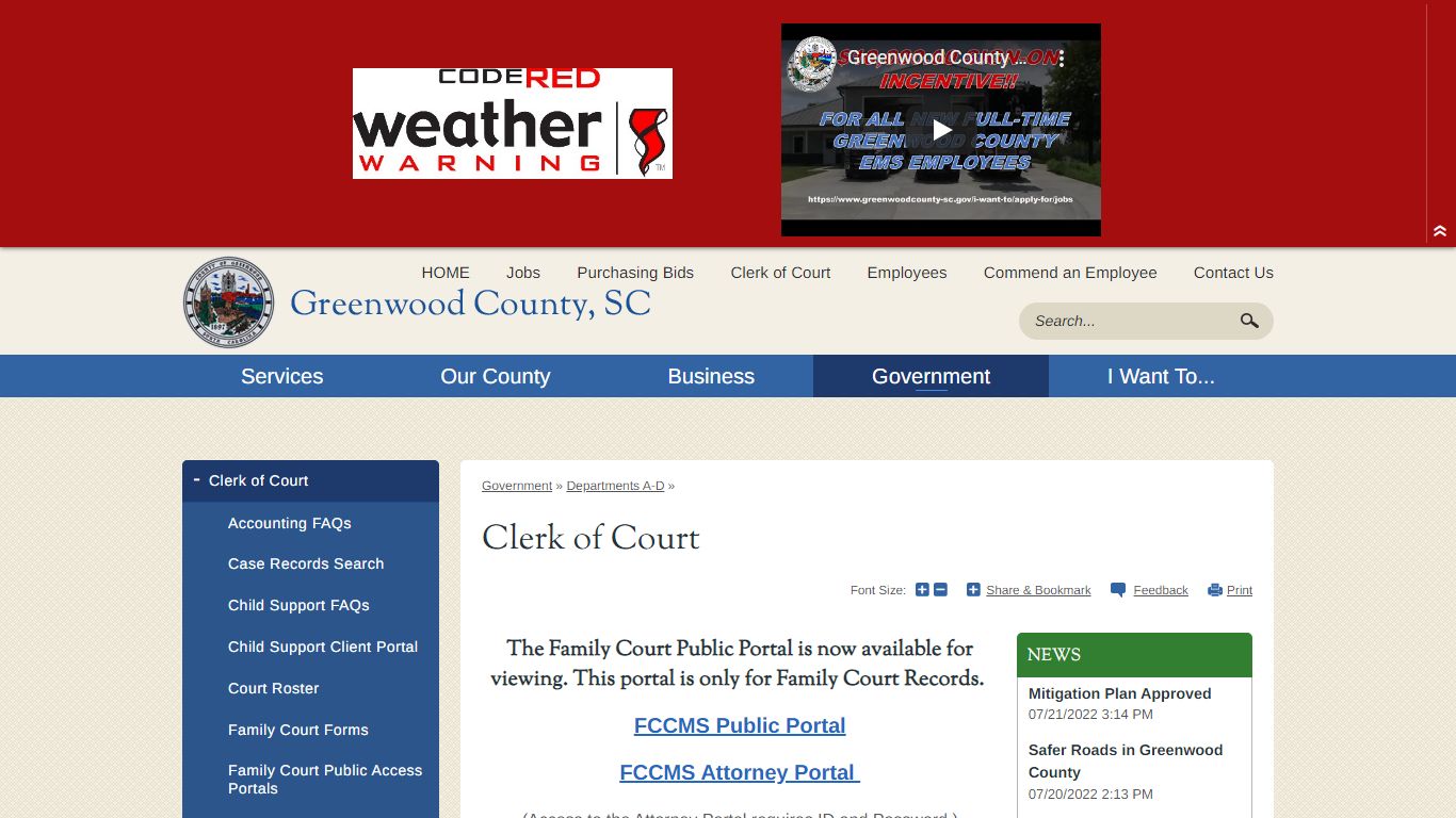 Clerk of Court - Greenwood County, SC