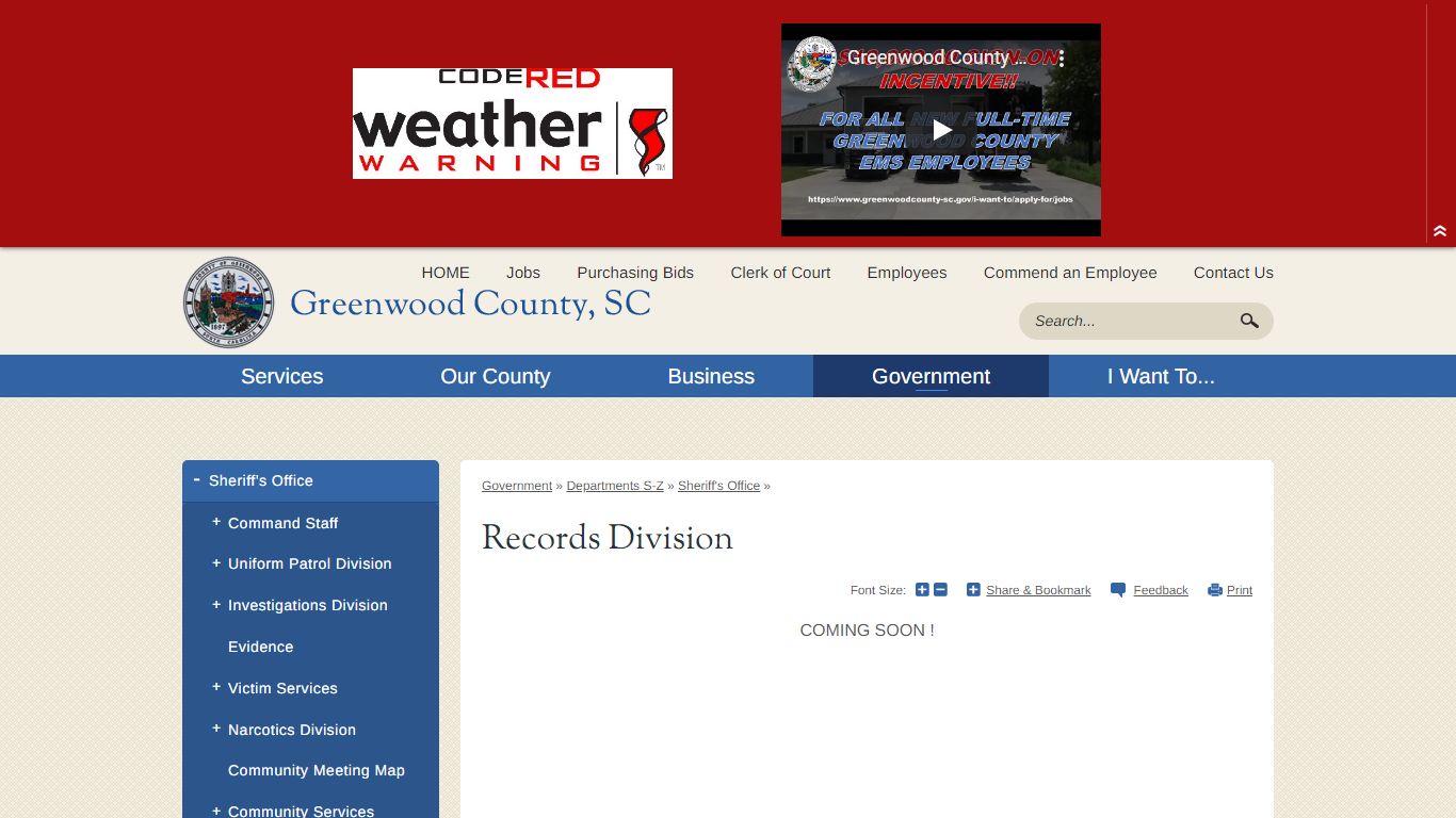 Records Division - Greenwood County, SC