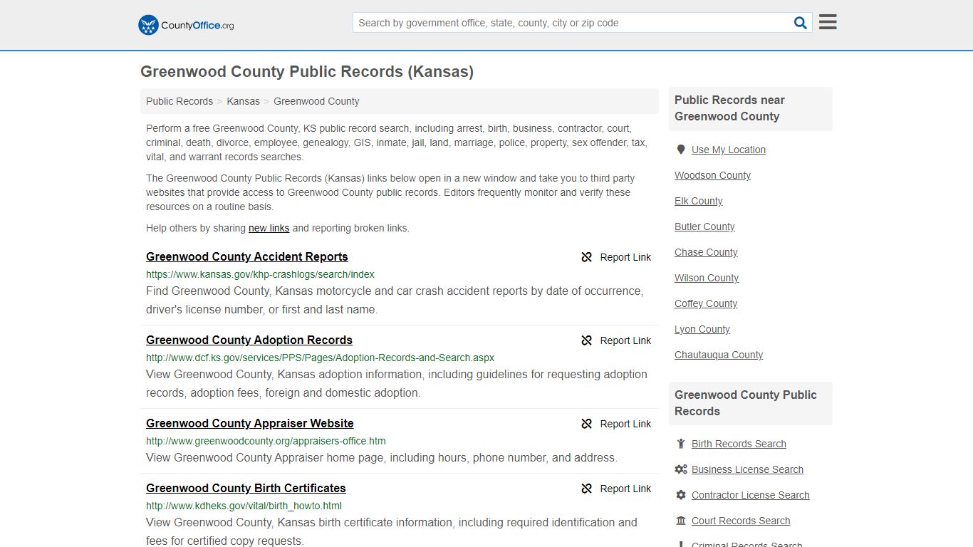 Public Records - Greenwood County, KS (Business, Criminal ...