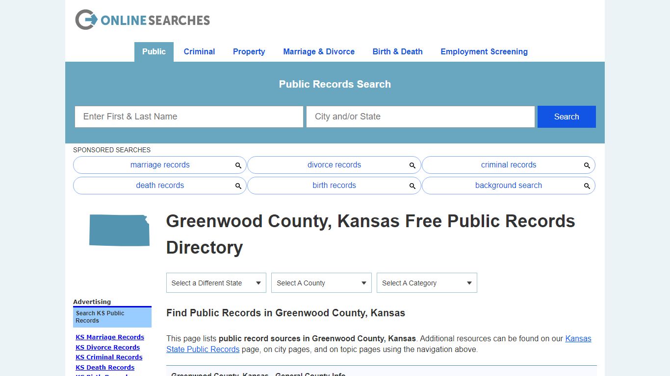 Greenwood County, Kansas Public Records Directory